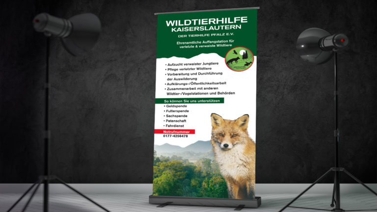 Plakat von der wildtierhilfe kaiserslautern